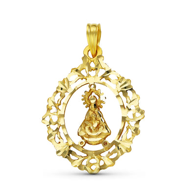 Médaille Vierge de Tiscar Cerco 18K 28x22 mm