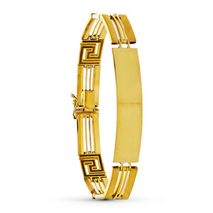 Bracelet Jonc Creux Or Bicolore 18K 21,5 cm 10 mm