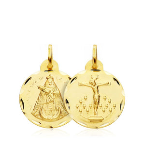 18K Scapular Christ of the Laguna Virgin of Candelaria 16 mm