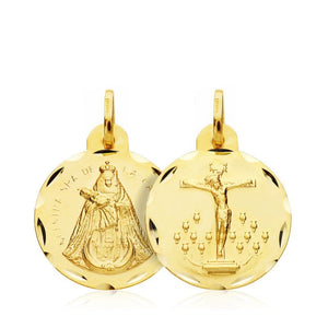 18K Scapular Christ of the Laguna Virgin of Candelaria 18 mm