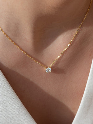 Small Gold Plated Pendants with Zirconia