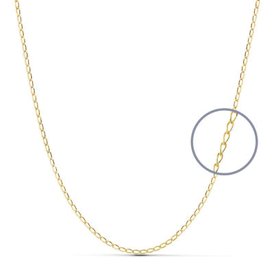 18K Solid Bilbao Chain 60 cm 0.9 mm 2.40 Gr