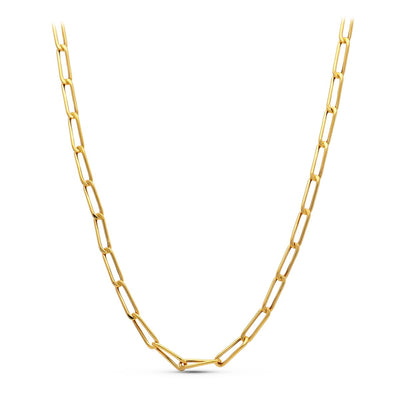 18K Yellow Gold Hollow Bilbao Chain 60 cm Width 6 mm