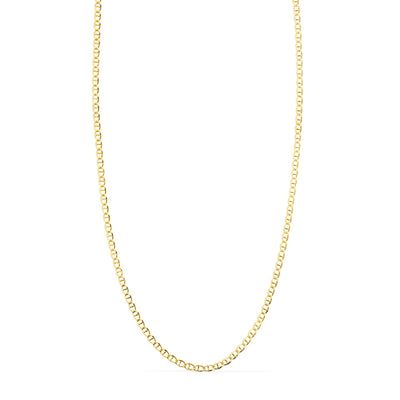 18K Yellow Gold Chain Solid Anchor Length 60 cm Width 1.2 mm