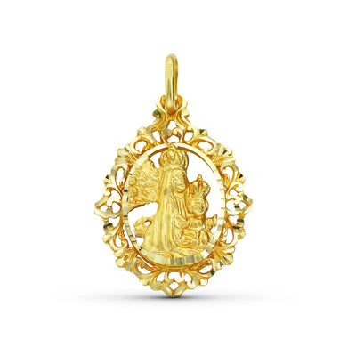 Médaille Vierge de Tiscar Cerco 18K 25x20 mm