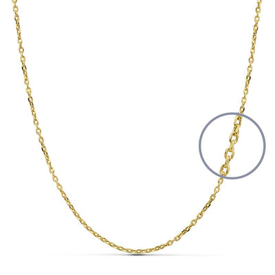 18K Forced Chain 60 cm Hollow 1.50 mm