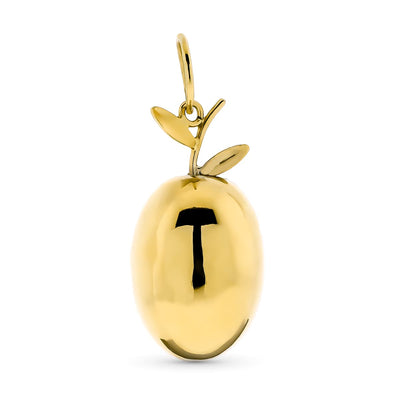Pendentif Olive en Or Jaune 18K 20x10 mm
