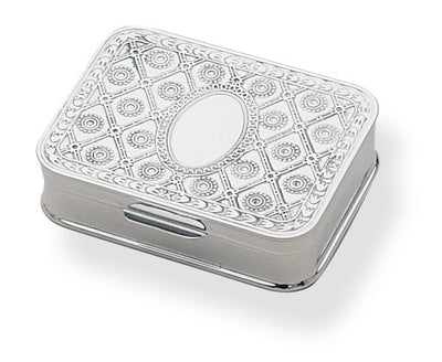 Octagonal Silver Pill Box
