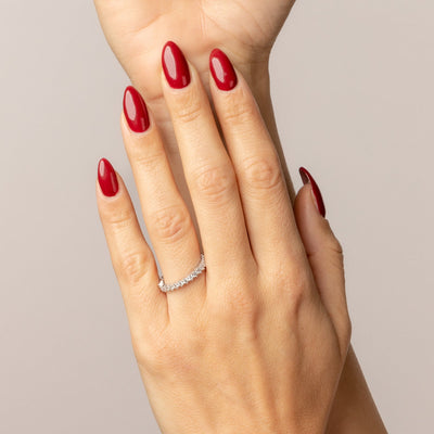 18k gold plated 1.5mm two-prong full-circle wedding band