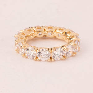 Alianza 5 mm bañada en oro 18k