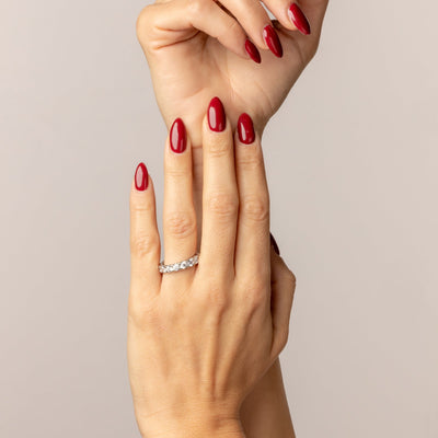 4mm White Zirconia Wedding Band