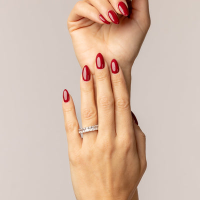 Baguette cut wedding band