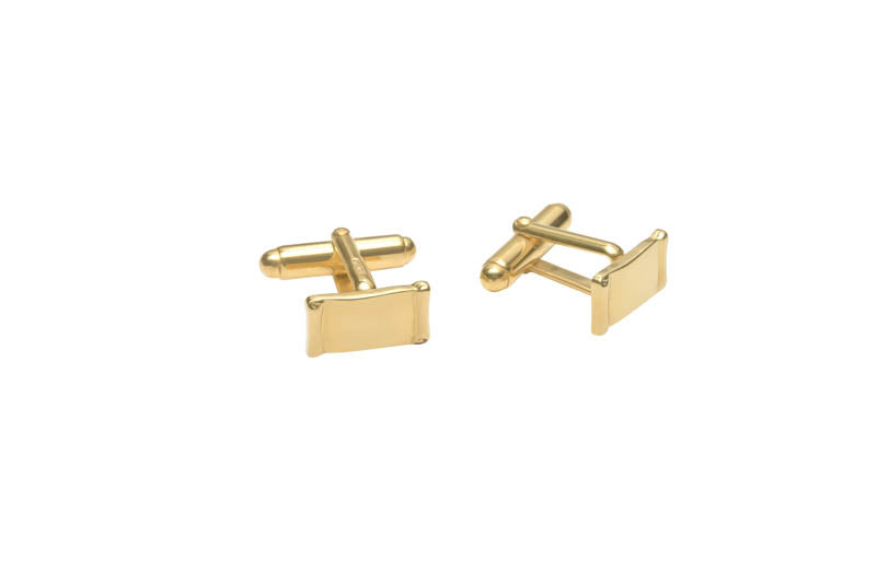 Boutons De Manchettes Douille Argent & Or - Neuf Sans Emballage Style Rétro