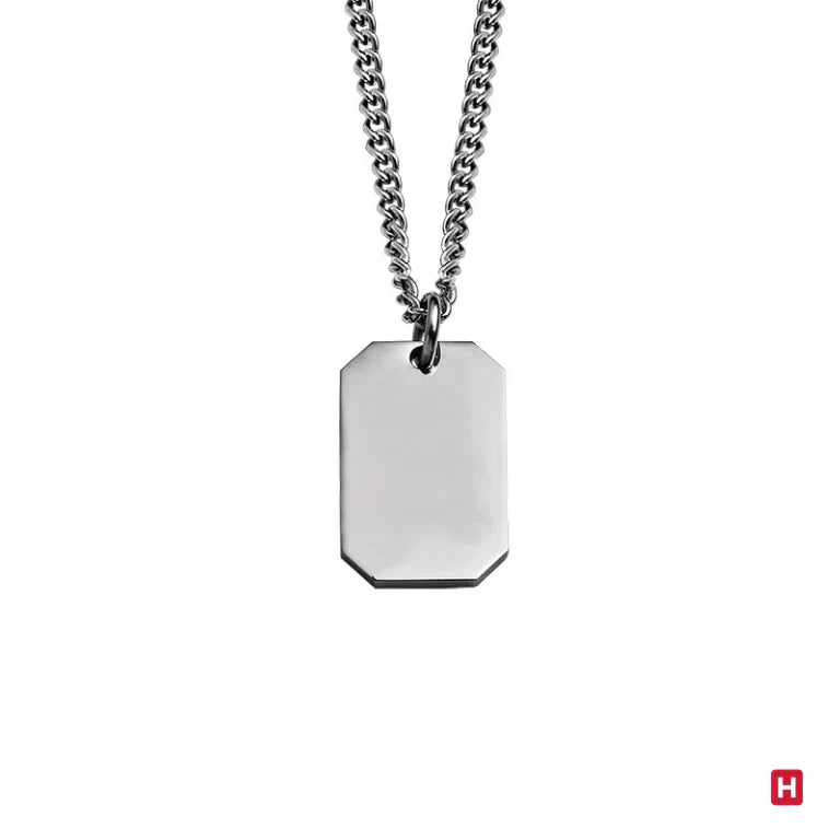 Military Steel Plate Necklace