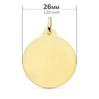 18K Medal Christ Sacred Heart of Jesus Bezel 26 mm