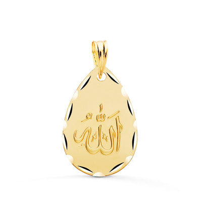 18K Yellow Gold Medal Wing Is Large Oval Carved And Shaded 22X14 Mm