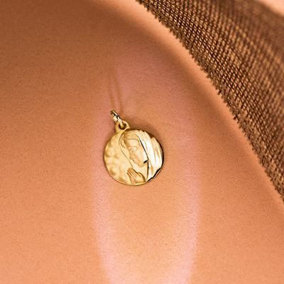 18K Virgin Mary Medal