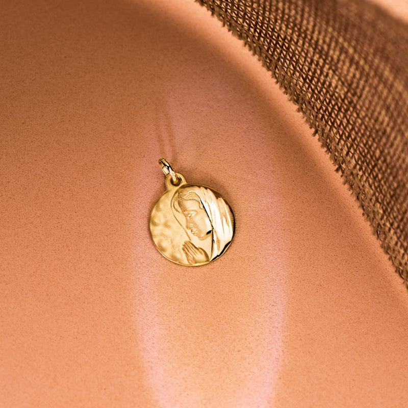 18K Medalla Virgen Maria