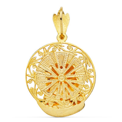 18K Christ Head Halo 29x27 mm