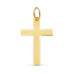 18K Yellow Gold Cross Shiny and Matte Without Christ 29x20 mm