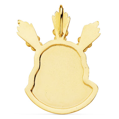18K Christ Head Pendant Powers 38x29 mm