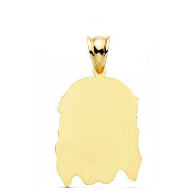 18K Christ of the Good Death Pendant 27x19 mm