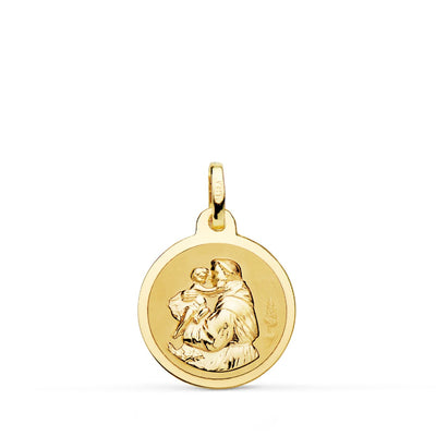 18K Saint Anthony Medal in Gloss 16 mm