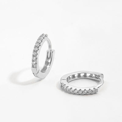 Hoop Earrings with Zirconia