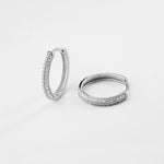 Hoop Earrings with Zirconia