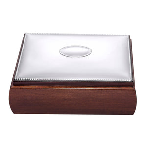 Pedro Durán Sterling Silver Box with Pearl Design 