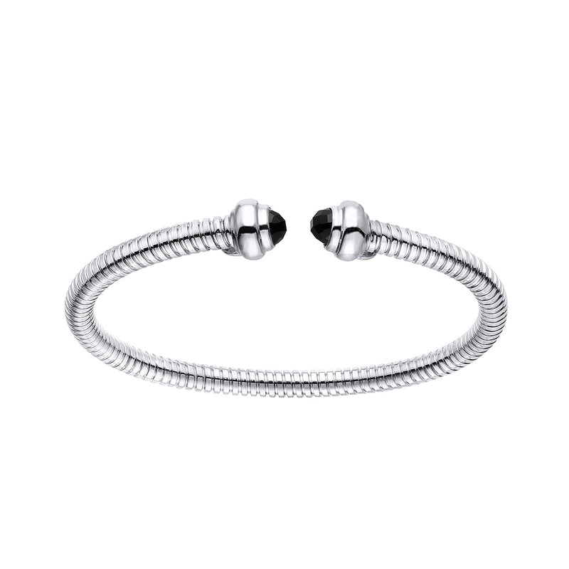 Bracelet Tubogas en Argent 925 et Onyx