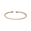 Brazalete Tubogas Plata 925 Dorada con Pavé de Circonitas