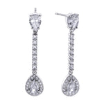 Sposata silver earrings with drop zirconia