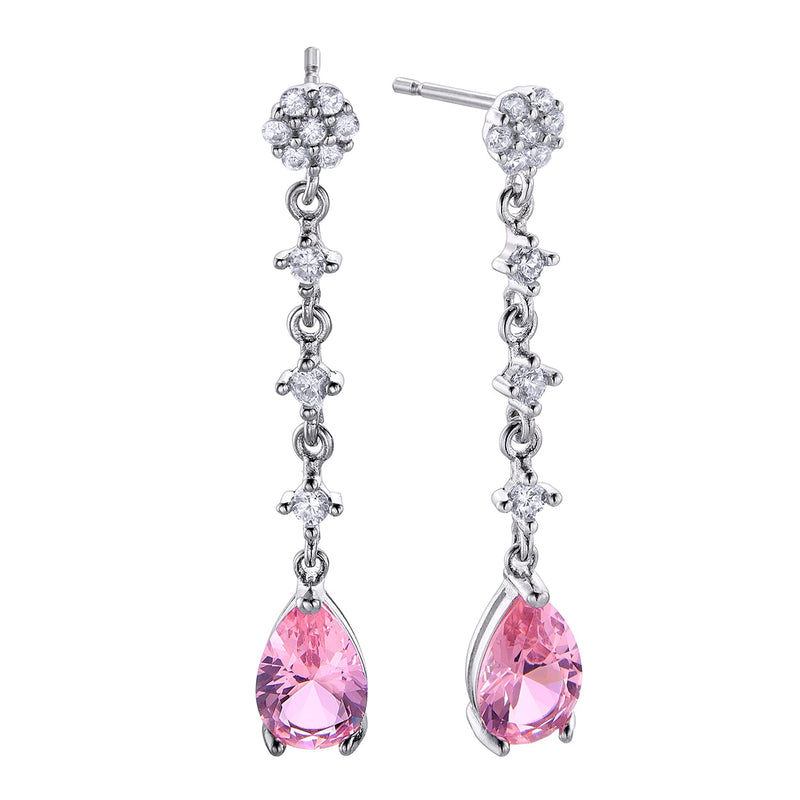 Boucles d'oreilles Sposata en argent 925 avec zircons et larmes roses