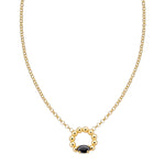 Colgante Bubbles Plata 925 Dorada con Ónix