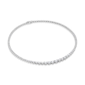 Silver and Incremental Zirconia Choker