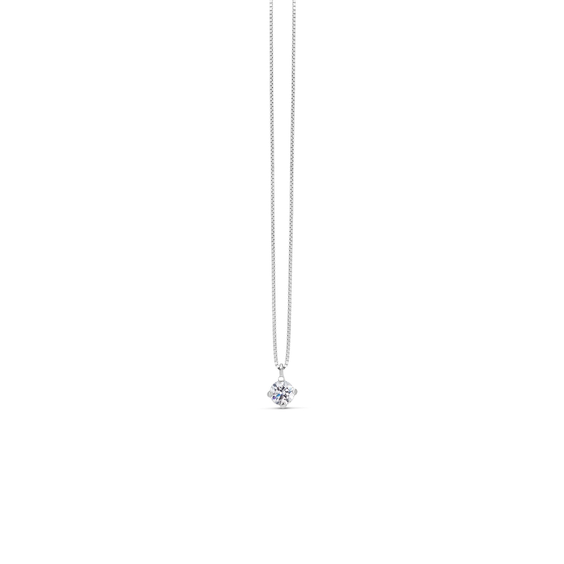 Silver and Zirconia Pendant 6 mm