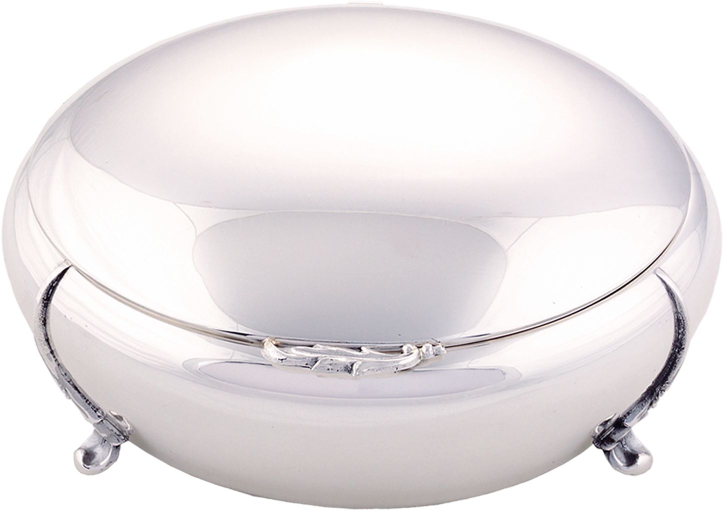 Smooth Round Jewelry Box Sterling Silver 925