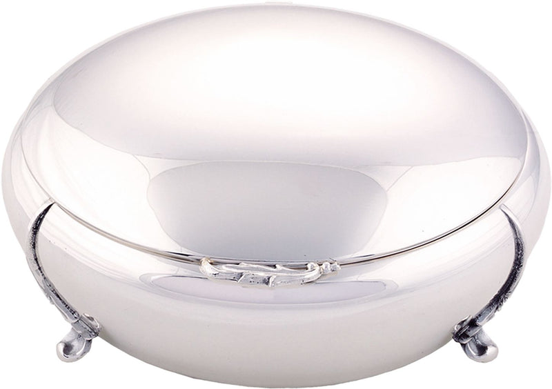 Smooth Round Jewelry Box 925 Sterling Silver 