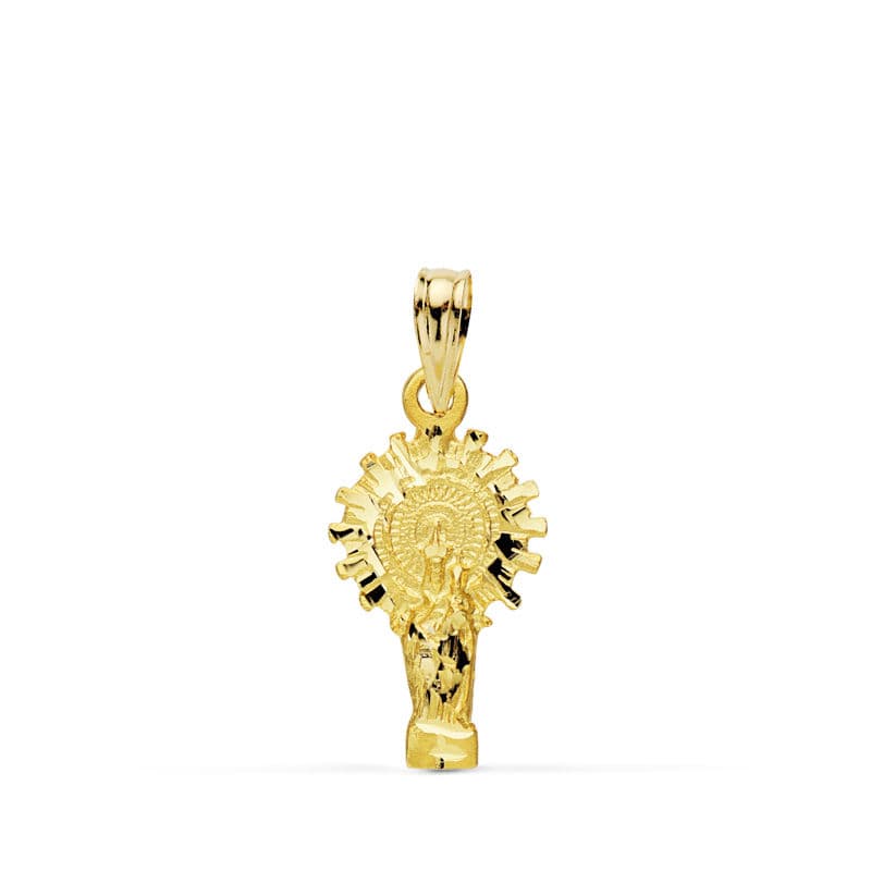 18K Virgen Del Pilar Silueta 21x11 mm