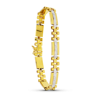 18K Two-Tone Gold Bracelet for Men