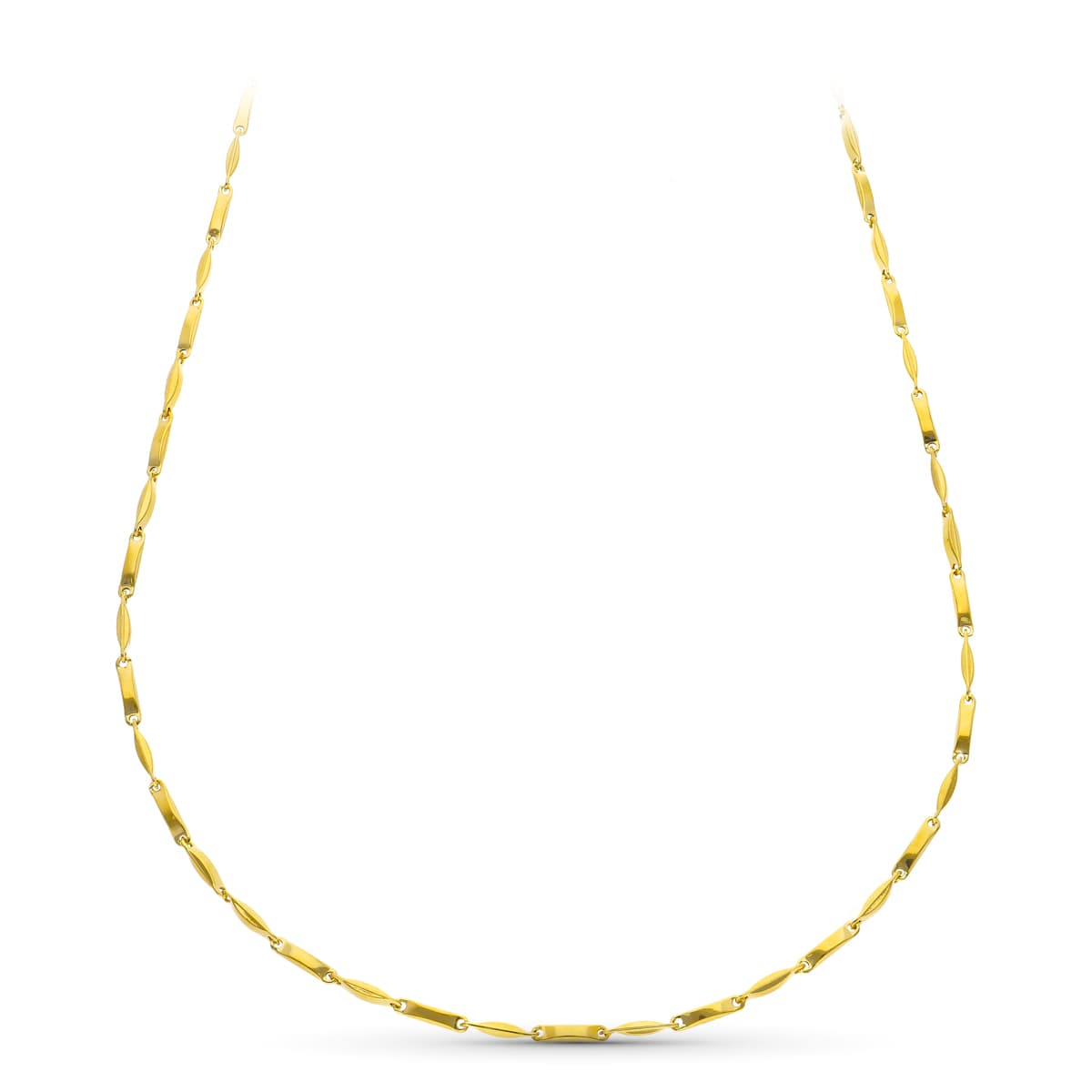 18K Yellow Gold Hollow Section Chain 60 cm 2.5 mm