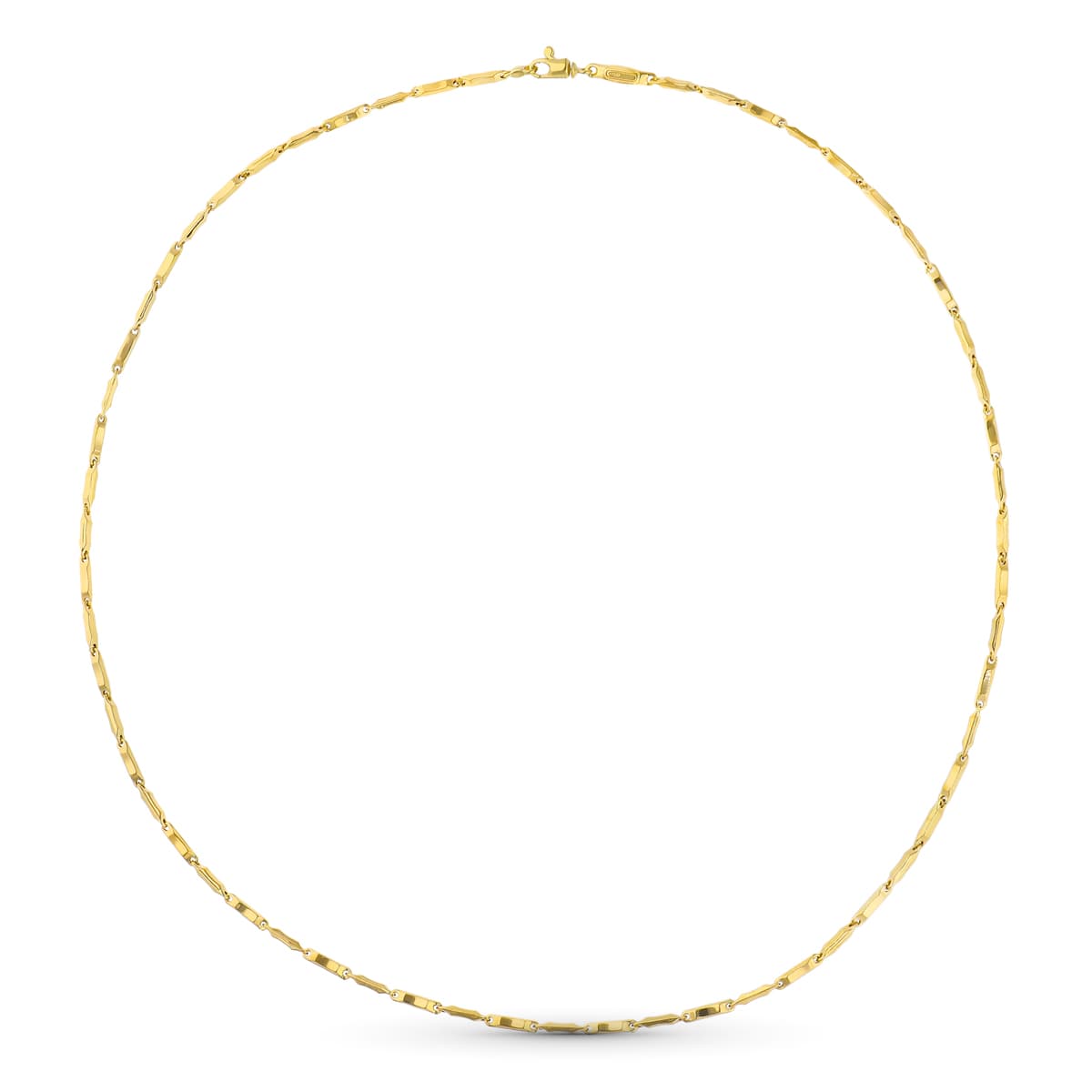 18K Yellow Gold Hollow Section Chain 60 cm 2.5 mm