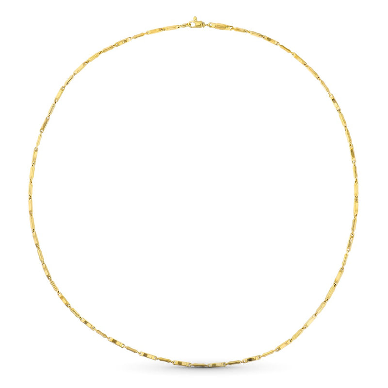 18K Yellow Gold Chain Hollow Sections 60 cm 2.5 mm
