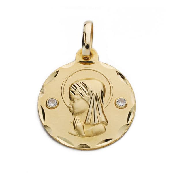 18K Medal Virgin Girl 18 mm