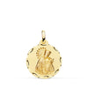 18K Medalla Virgen De Los Desamparados Talla Clasica 18 mm