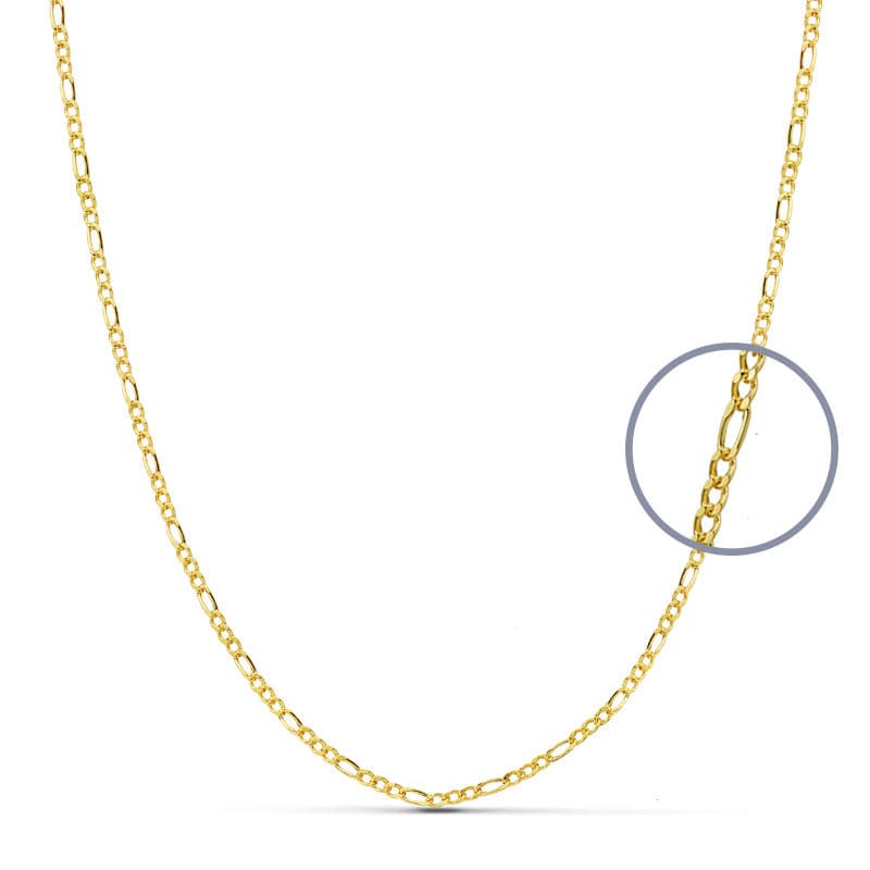 18K Cadena Oro Amarillo Cartier 45 cm Hueca 1.5 mm