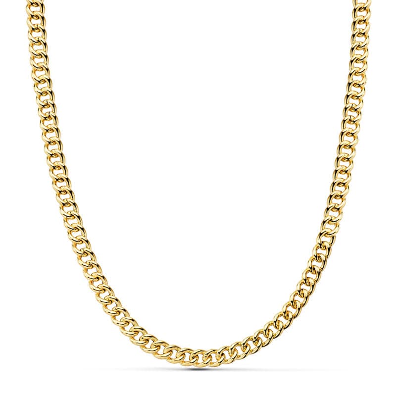 18K Hollow Curb Chain 50 cm 5.5 mm