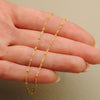 18K Solid Singapore Chain With Smooth Balls. Length 45 cm Width 1.2 mm