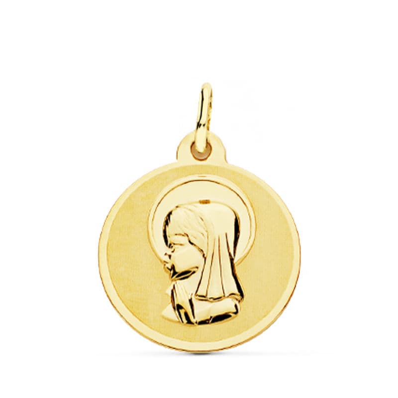 18K Medal Virgin Girl Shine 18 mm